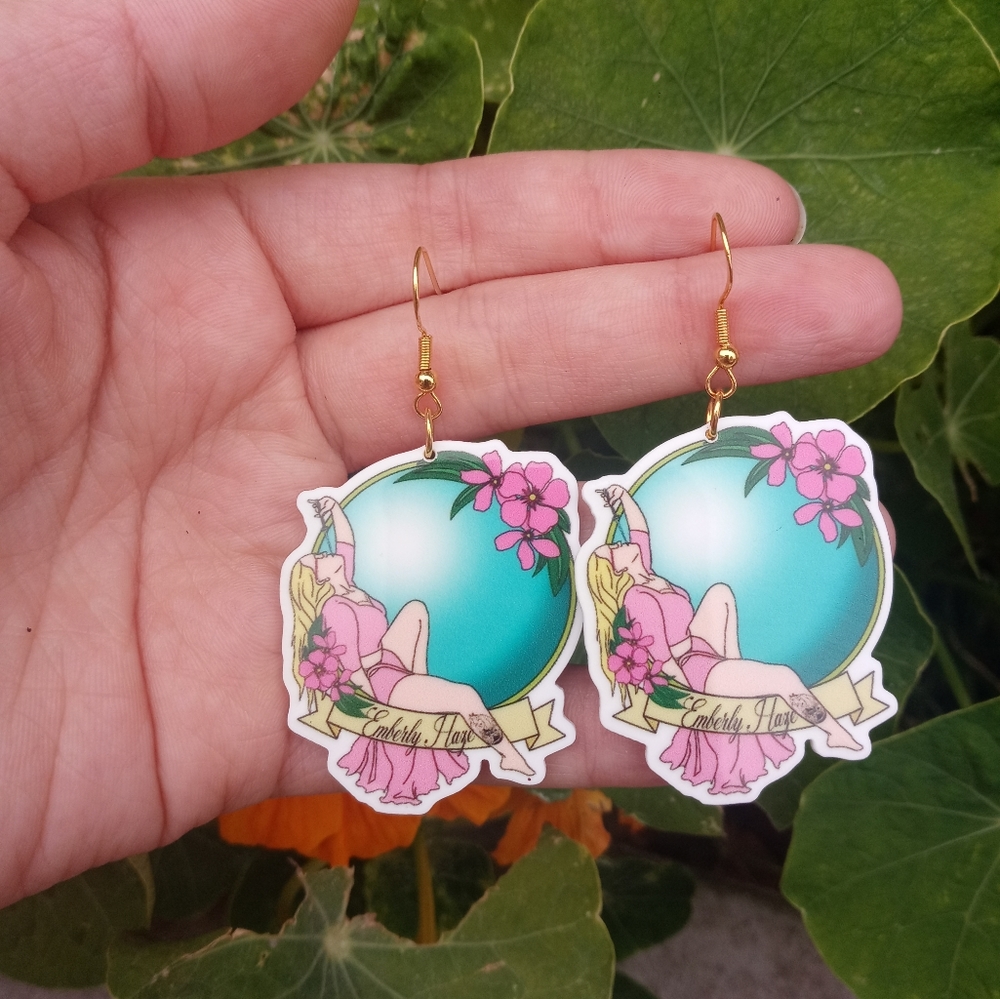 Sword swallower earrings